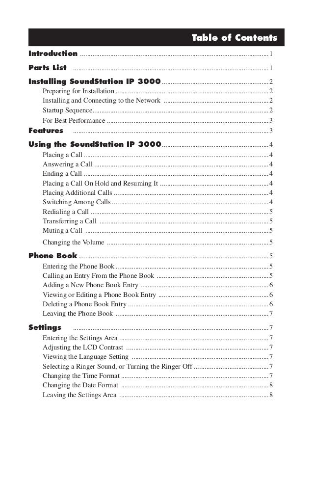 Polycom sound station ip3000 user guide