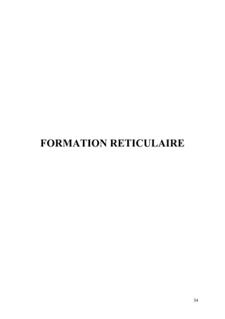 34
FORMATION RETICULAIRE
 