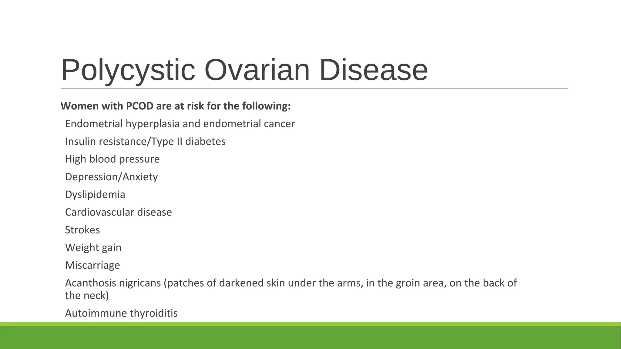 Pathology of Polycystic ovarian disease and endometriosis 2018 sufia ...