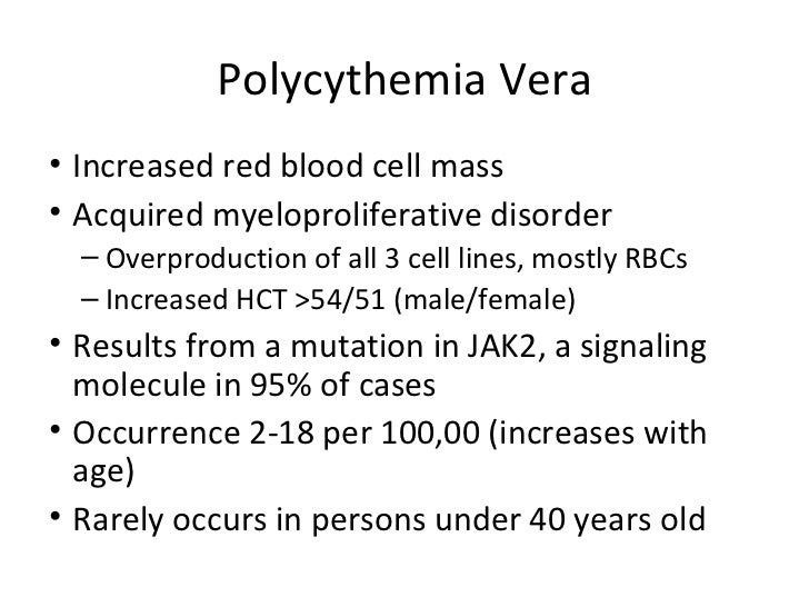 polycythemia vera polycythemia rubra vera