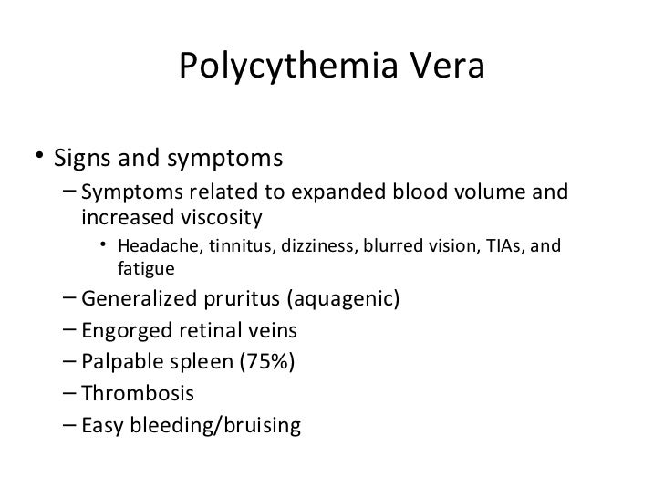 Polycythemia Vera Symptoms