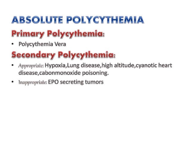 Polycythemia Vera Will Result In