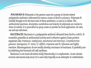 Polyenes & polypeptides antibiotics | PPTX