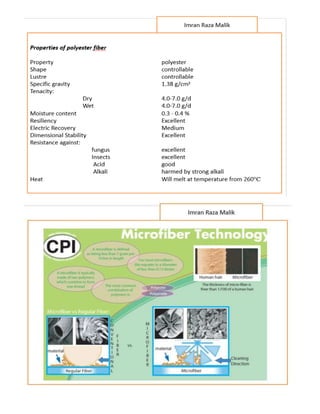 Lecture of textile of fiber Polyester 