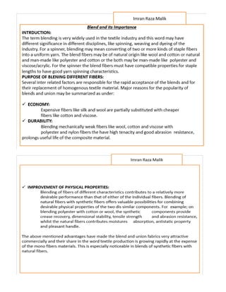 Lecture of textile of fiber Polyester 