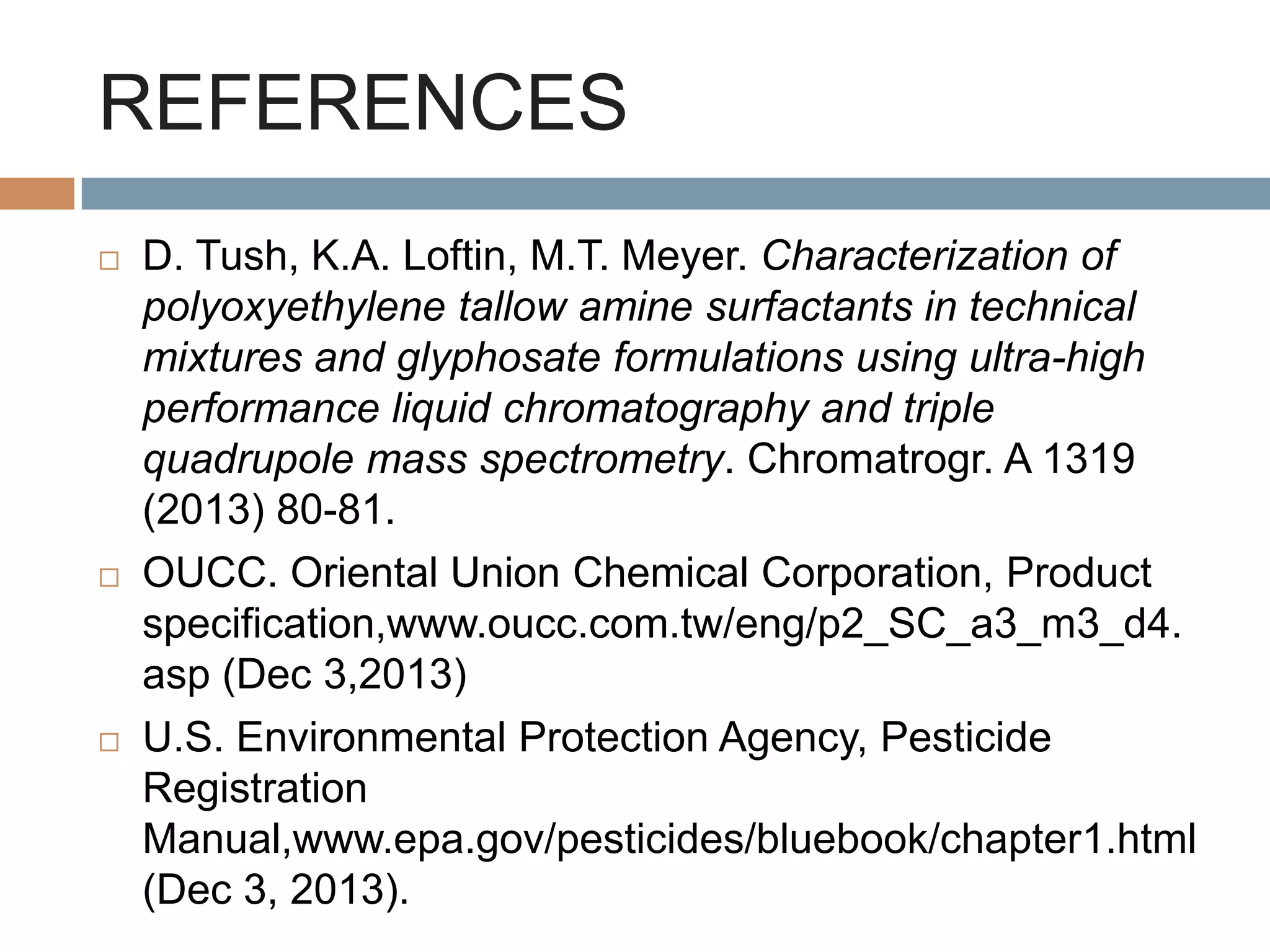 Polyethoxylated tallow amine (poea) | PPT