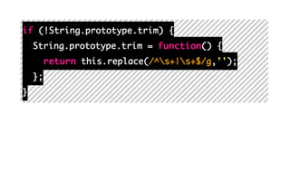 Polyfilling the gaps