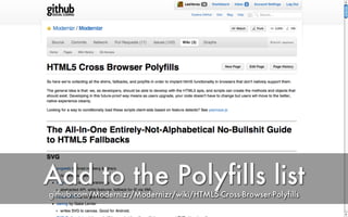 Polyfilling the gaps