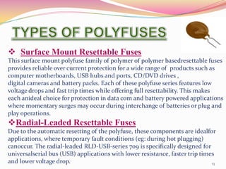  Surface Mount Resettable Fuses
This surface mount polyfuse family of polymer of polymer basedresettable fuses
provides r...