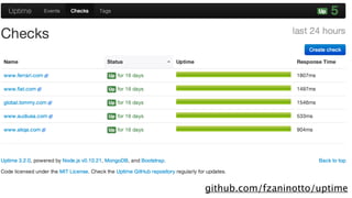 github.com/fzaninotto/uptime

 