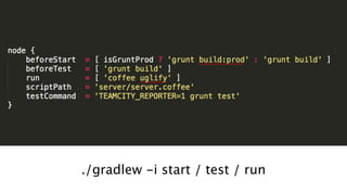 ./gradlew -i start / test / run

 