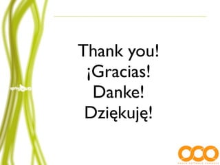 Thank you!
 ¡Gracias!
  Danke!
 Dziękuję!
 