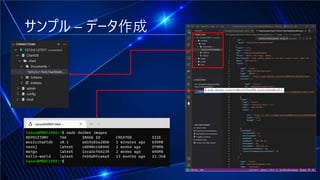 サンプル – データ作成
$ sudo docker commit MusicChartDb musicchartdb:v0.1
 