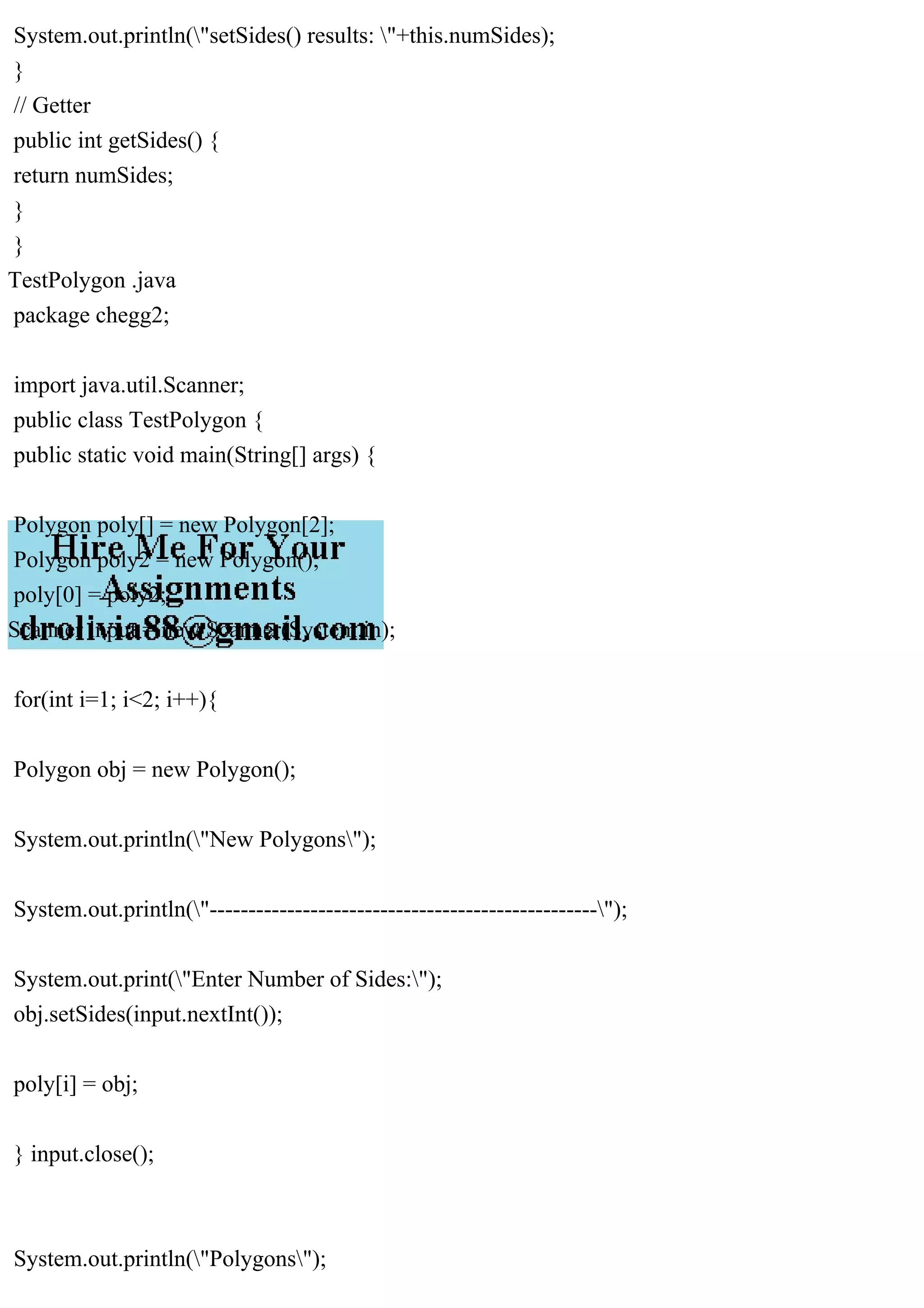 Polygon .java package chegg2;public class Polygon { Var.pdf