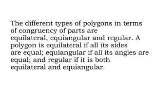Equangular Shape Polygon: Classifying polygons according to sides and angles | PPTX
