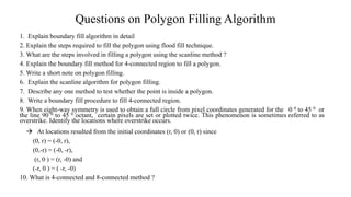 Polygon filling algorithm | PPTX | Computing | Technology & Computing