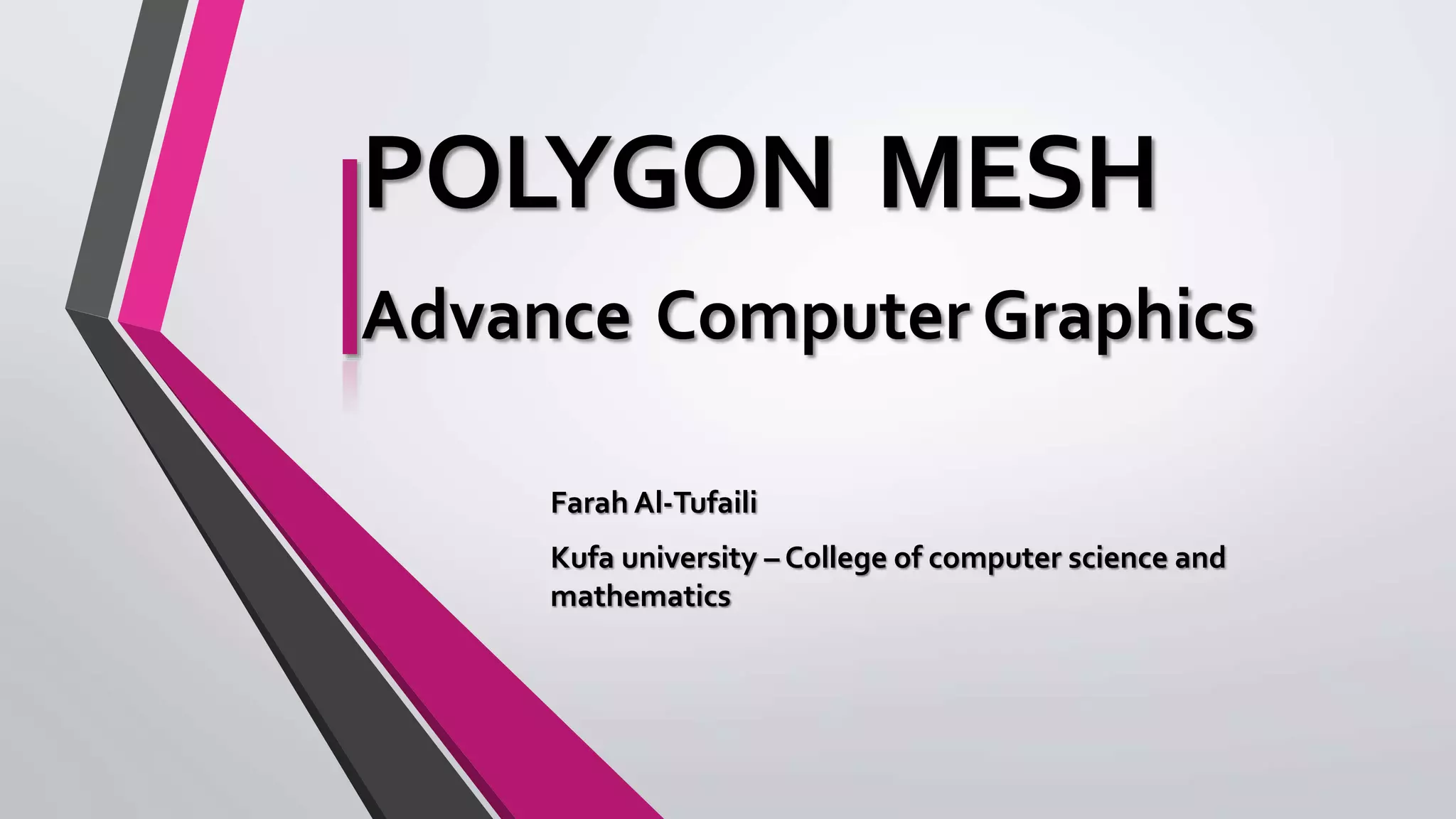 Polygon Mesh Representation | PPT