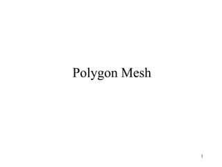 1
Polygon Mesh
 