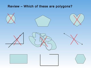 Review – Which of these are polygons?
 