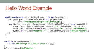 Hello World Example
 