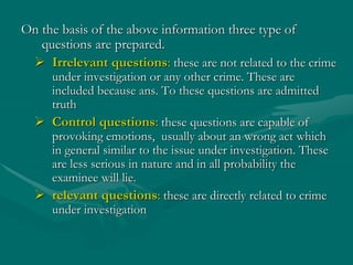 Polygraph Control Questions Polygraphy | PPT