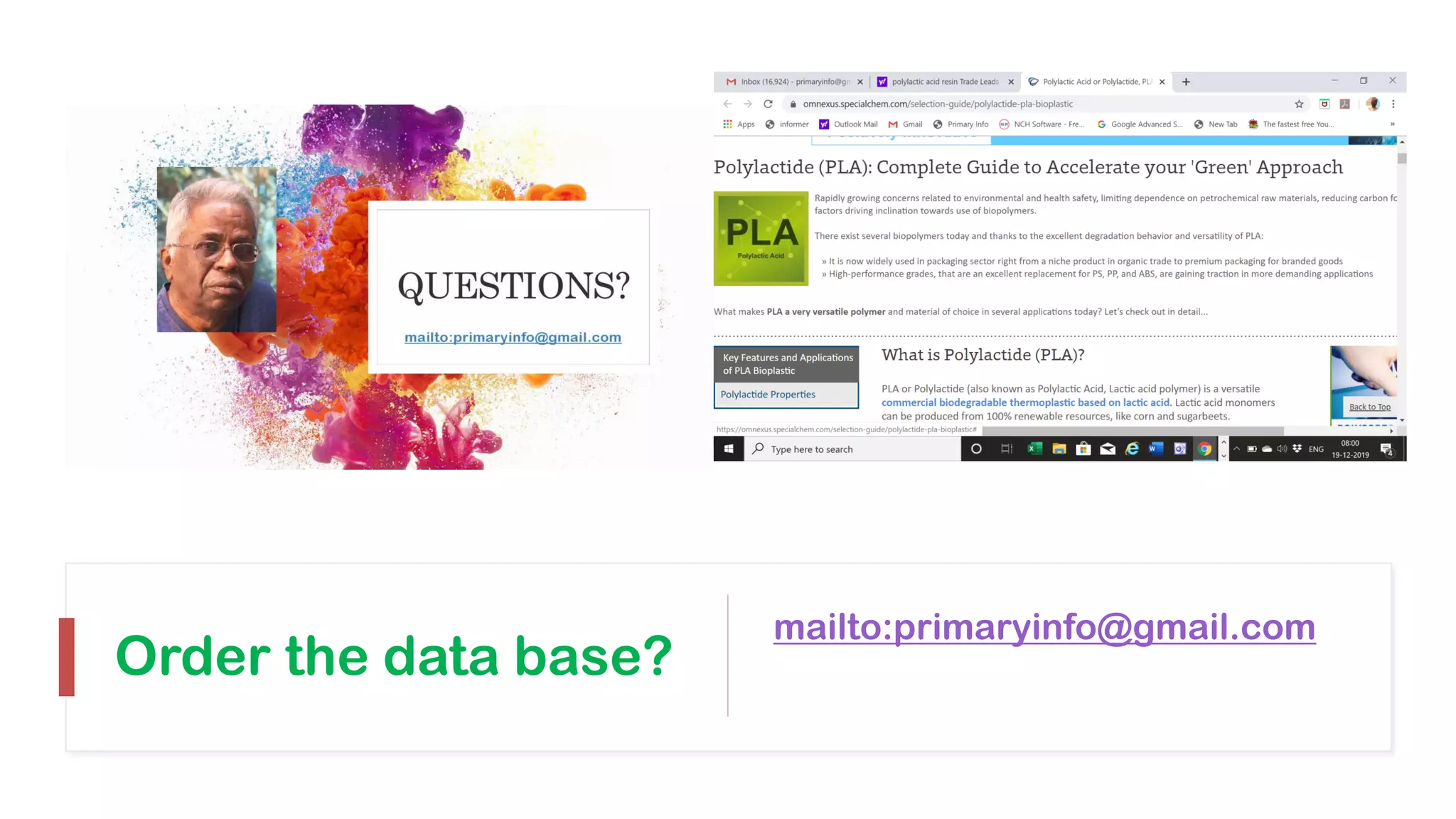 Order the data base?
mailto:primaryinfo@gmail.com