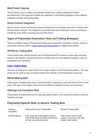 Polymarket Copy Trading Bot Development Company | PDF