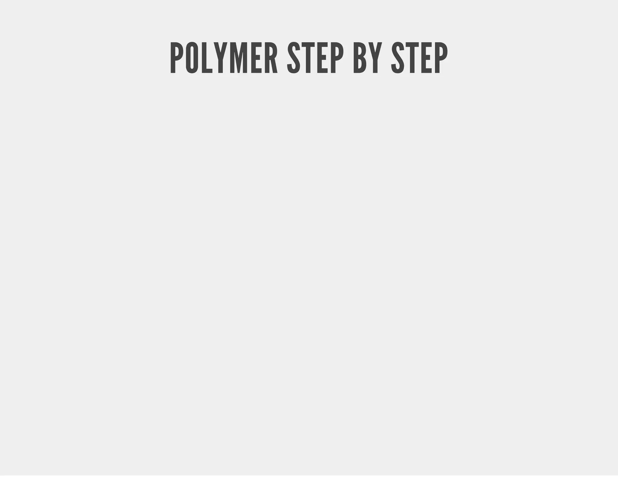 POLYMER STEP BY STEP 