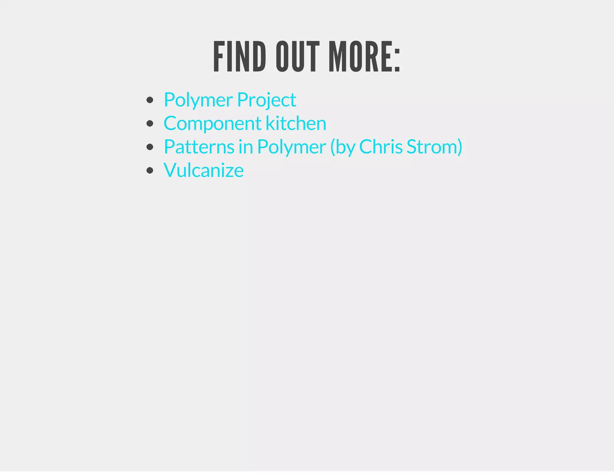 FIND OUT MORE: Polymer Project Component kitchen Patterns in Polymer (by Chris Strom) Vulcanize 