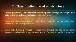 Linear Polymer Example Polymer | PPTX