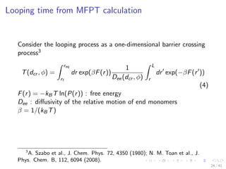 Kbt Calculation Example Polymer looping: Effects of macromolecular crowding and external ...