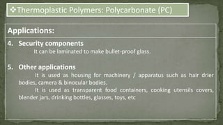 Speciality Polymers | PPTX