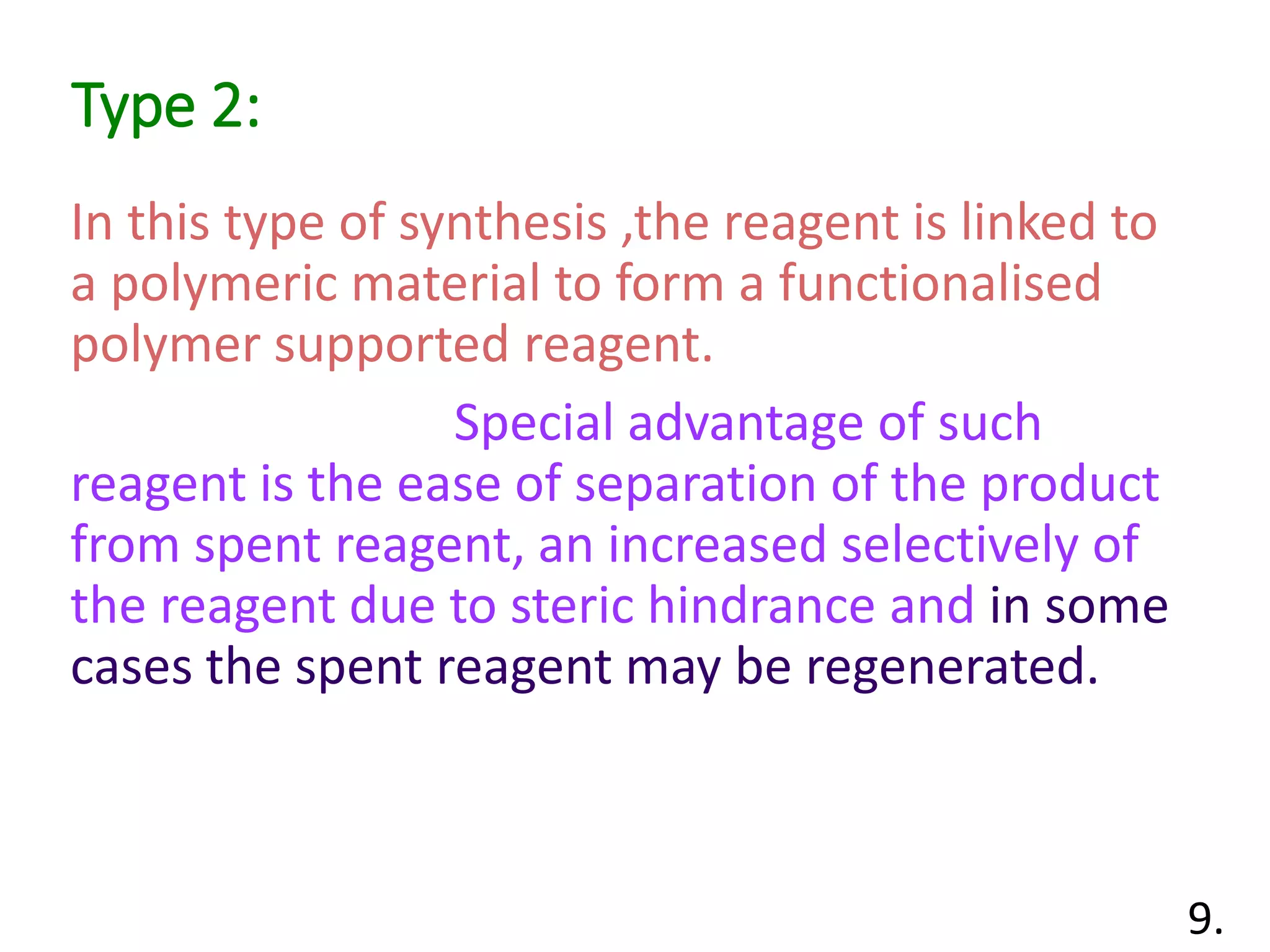Polymer supported Synthesis | PPTX