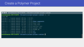Create a Polymer Project
 