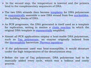 Polymerase chain reaction | PPTX