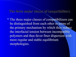 Polymer Incompatibility Polymer Blending principle, thermal analysis | PPT