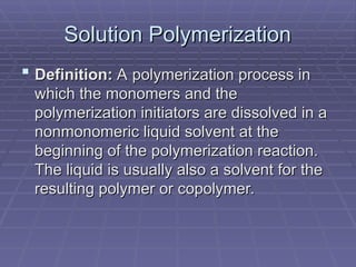 Polymerisation Definition Science PolymerChemistry. engineering presentation | PPT