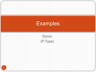Donor
(P-Type)
Examples
8
 