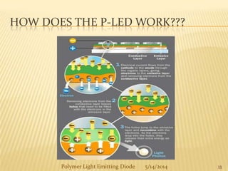 HOW DOES THE P-LED WORK???
11Polymer Light Emitting Diode 5/14/2014
 