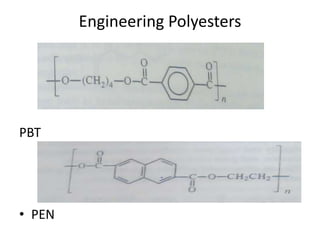 Engineering Polyesters
PBT
• PEN
 
