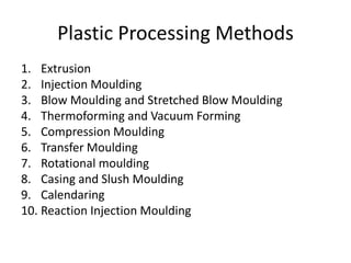 polymer processing ppt | PPTX