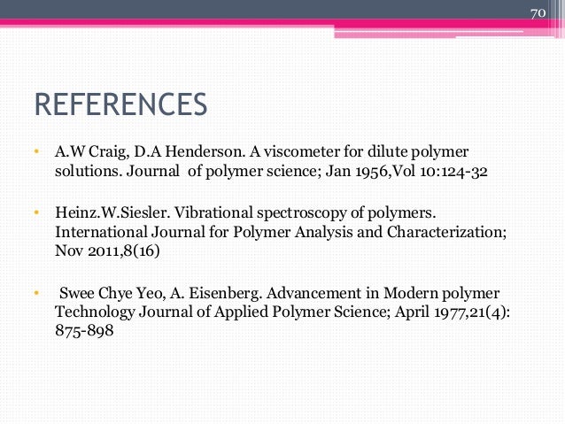 Polymer Properties And Characterisation