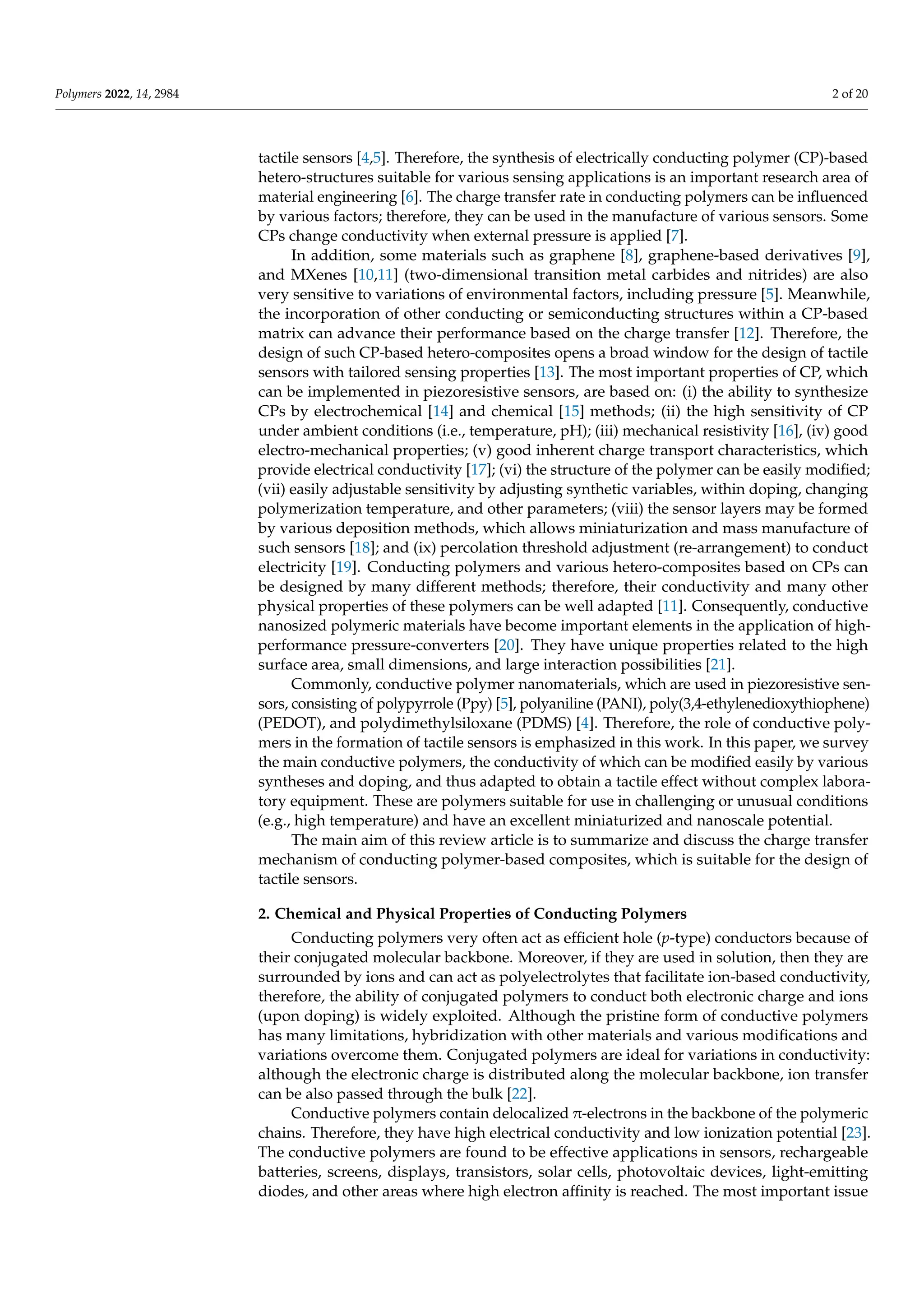 conducting polymers for the design of sensors | PDF