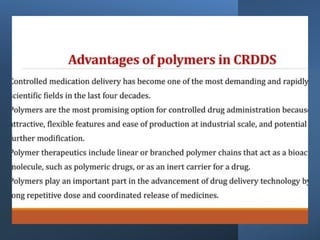 INTRODUCTION, CLASSIFICATION AND OF POLYMERS
