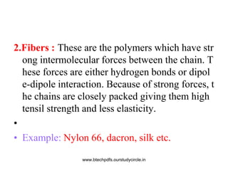 Polymers pdf engineering first year student | PDF