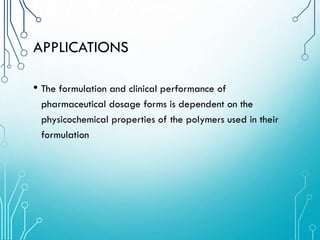 Polymers novel drug delivery system for modern pharmacy | PDF