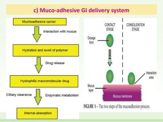 c) Muco-adhesive GI delivery system
 