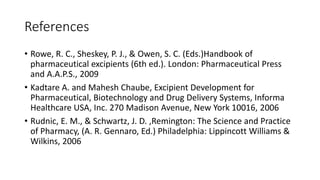 Polymers as excipients | PDF