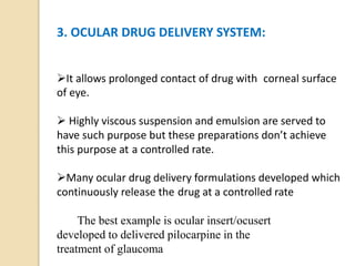 Ocuset Formulation Polymer science | PPTX