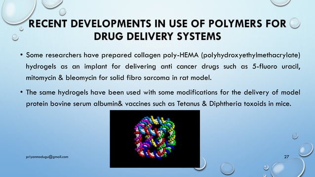 POLYMERS IN SOLID STATE, PHARMACEUTICAL APPLICATIONS OF POLYMERS AND ...